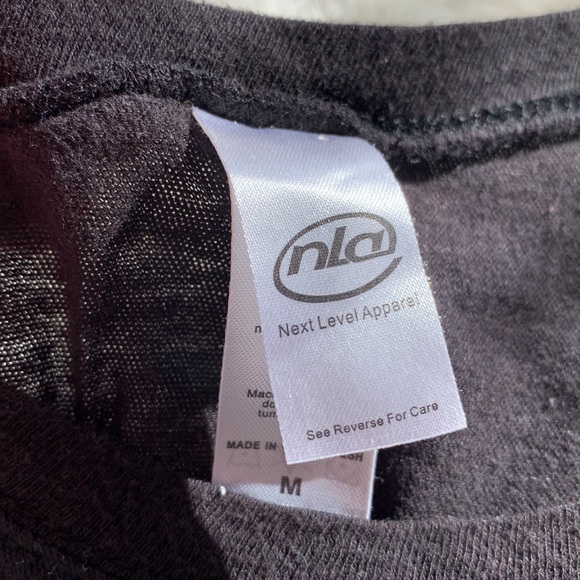 Hollywood California y2k Cap sleeve black skinny slim fitted T-shirt tunic top M - Picture 9 of 9